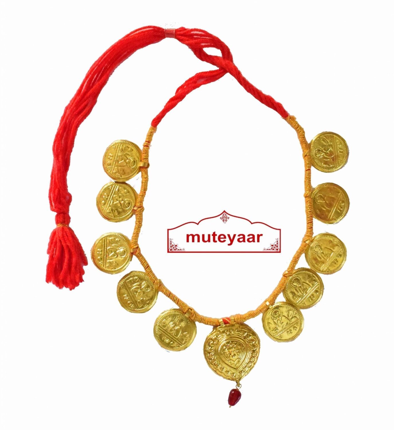 Big Singh Taweet traditional golden necklace haar for Giddha Bhangra