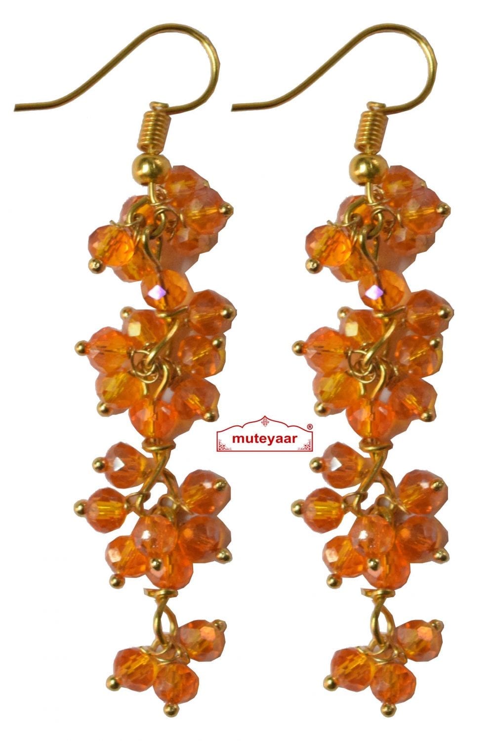 4 Step Crystal Earrings Jhumki - All colours available 1