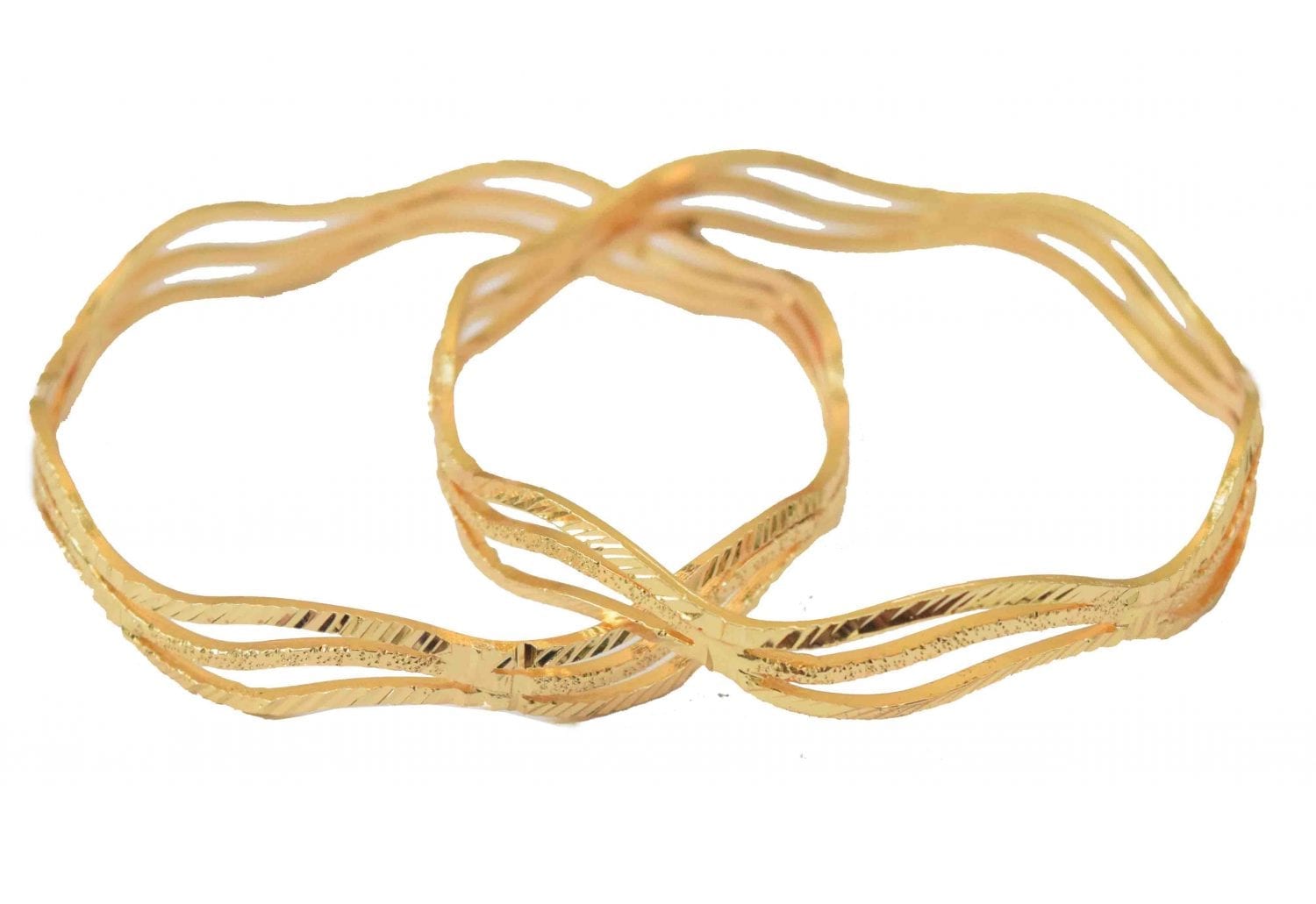 Sleek Golden designer bangles pair BN154 2