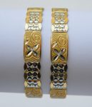 Golden Silver designer kangan bangles set of 2 pieces BN156