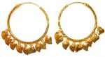 Gold Polished Ear Rings Baliyyan set with Golden Pattiyaan J0122