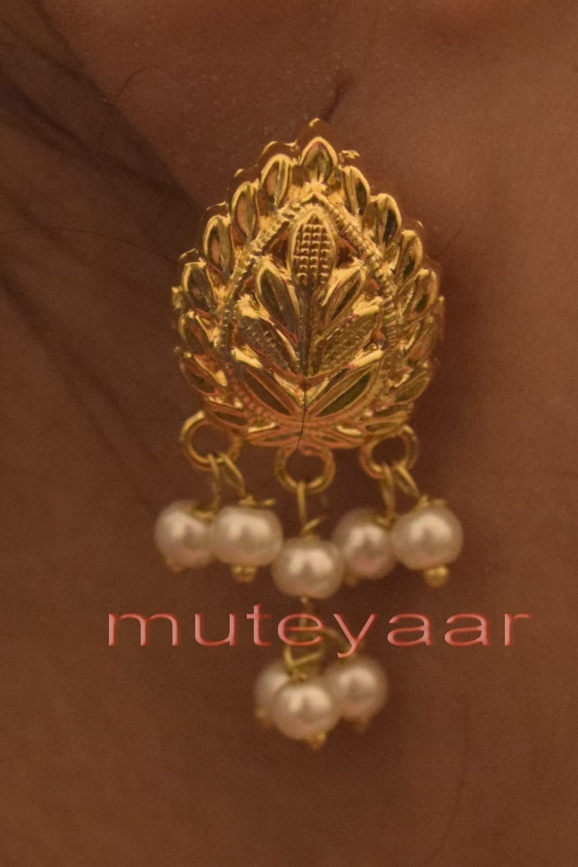 Hand Made Gold Plated Punjabi Traditional Jewellery Earrings Tops J0218 2