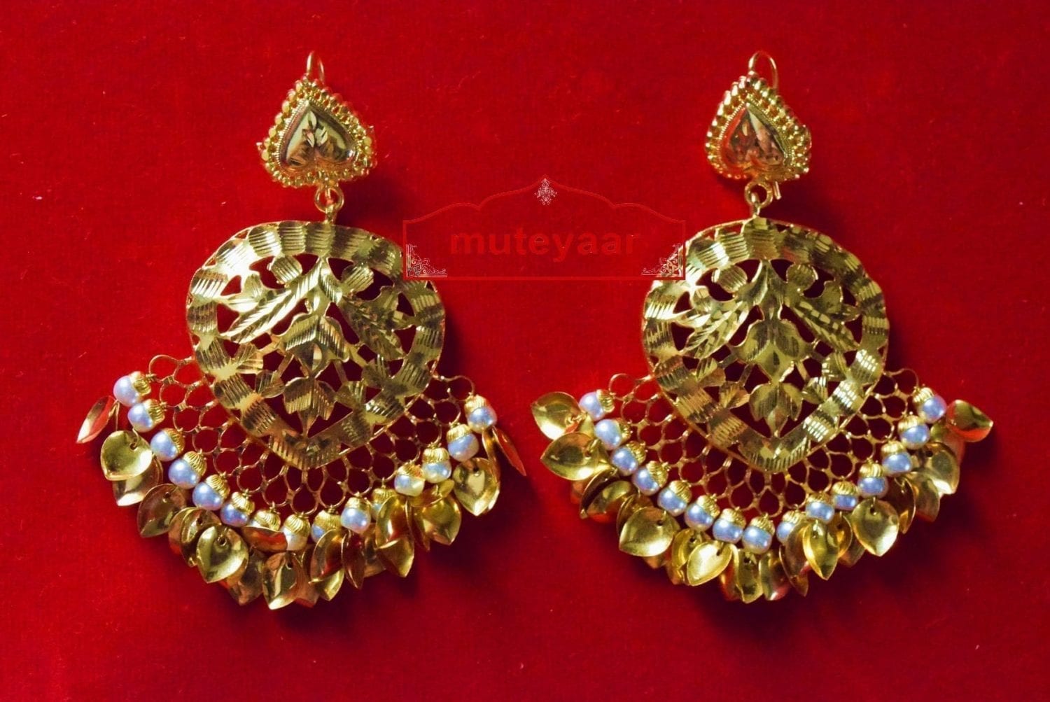 Hand Made 24 ct. Gold Plated Traditional Punjabi Jewellery Earrings Jhumka J0372 2