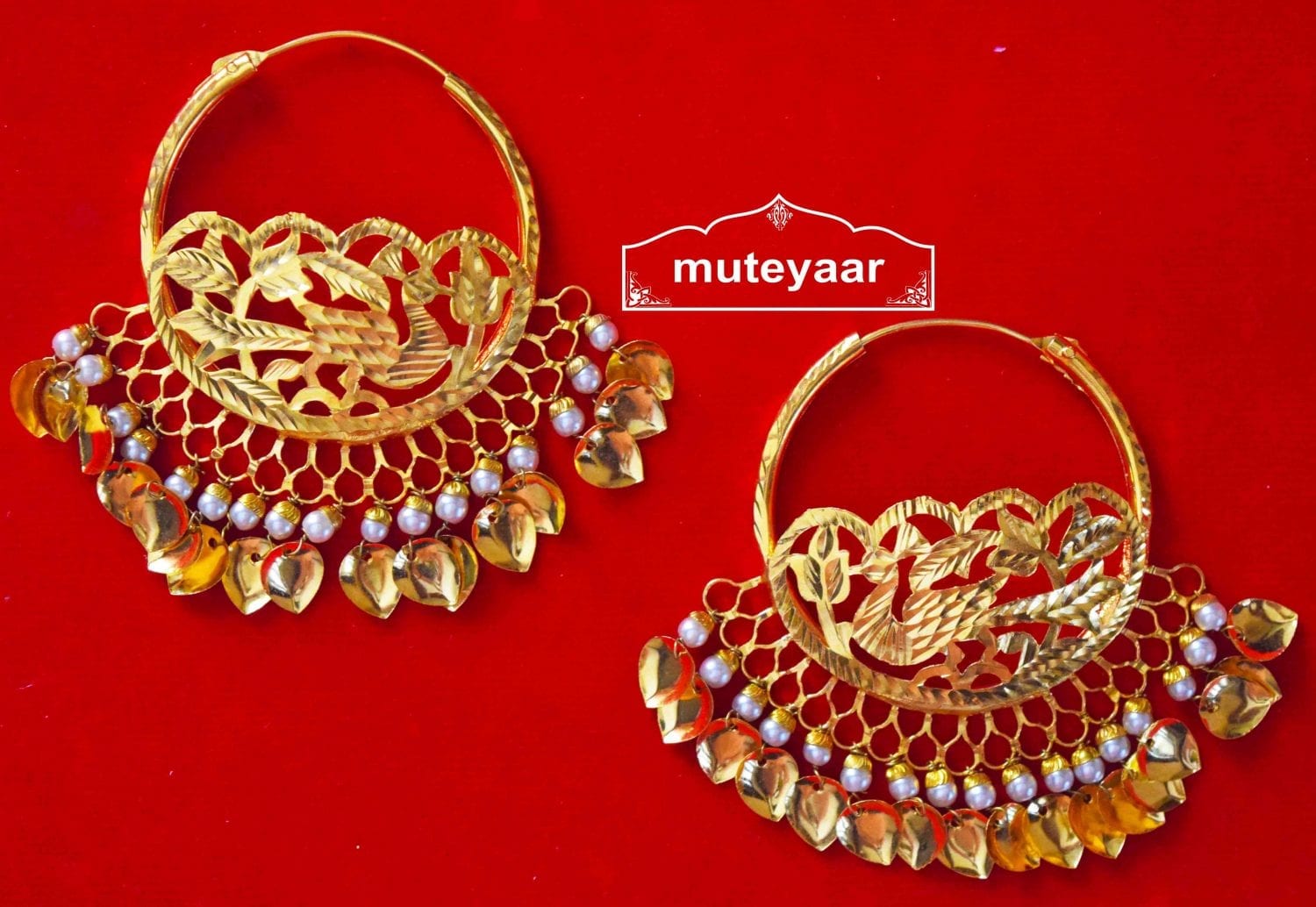 Morni Handmade Earrings 24 ct. Gold Plated Punjabi Traditional J0408 1