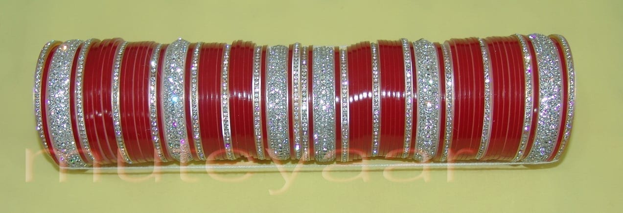 Custom made Silver Bridal Chura for the Punjabi Bride CH003 3
