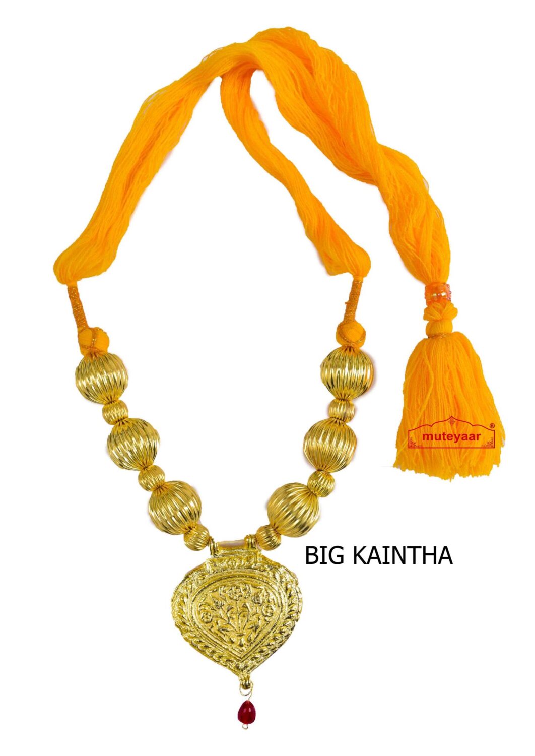 Golden Kaintha Necklace for Bhangra Giddha | Costume Jewelry – big
